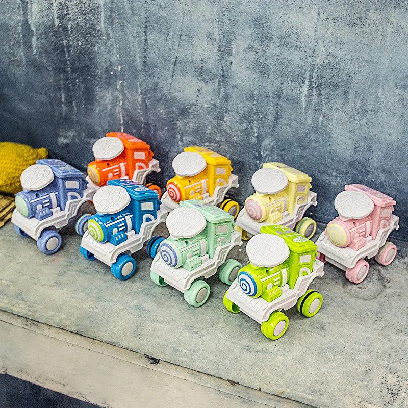 

360 Degrees Twisted Car Cute Friction Train Pressure Inertia Rolling Train Kids Toys Car Friction Toy Vehicles