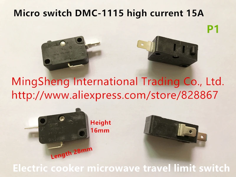 Oryginalny nowy 100% mikro przełącznik DMC-1115 wysoki prąd 15A kuchenka elektryczna kuchenka mikrofalowa programowy wyłącznik krańcowy DMC-1115-T