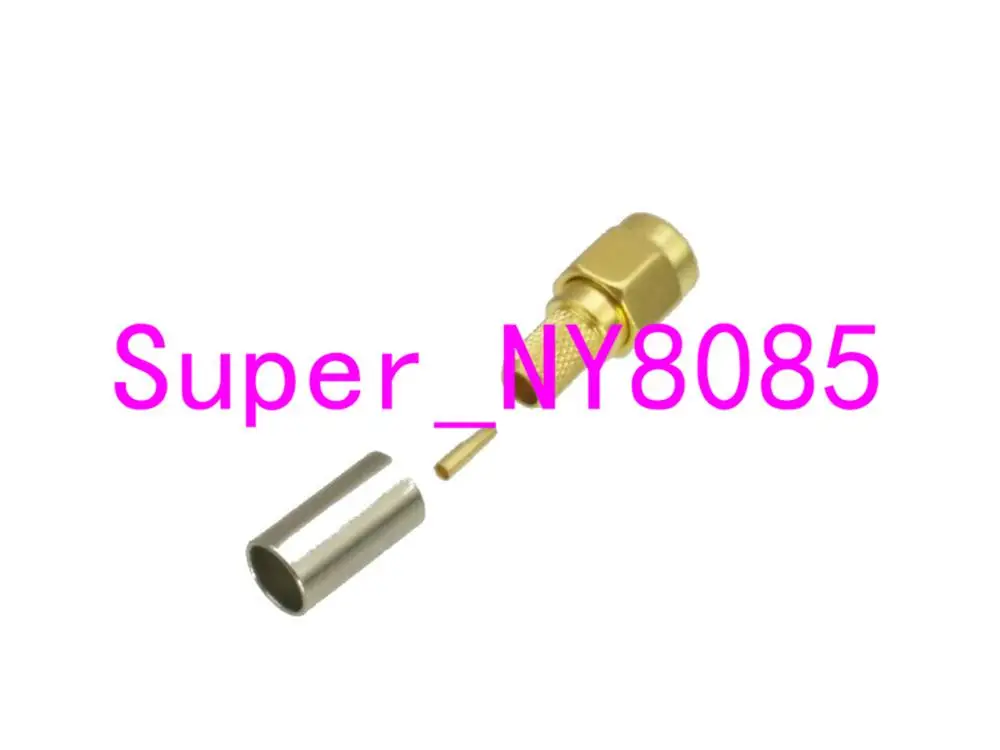 10pcs RP-SMA RP SMA male jack crimp RG58 LMR195 RG142 RG400 Cable RF Coaxial connector Wire Terminals For Radio Wifi Antenna