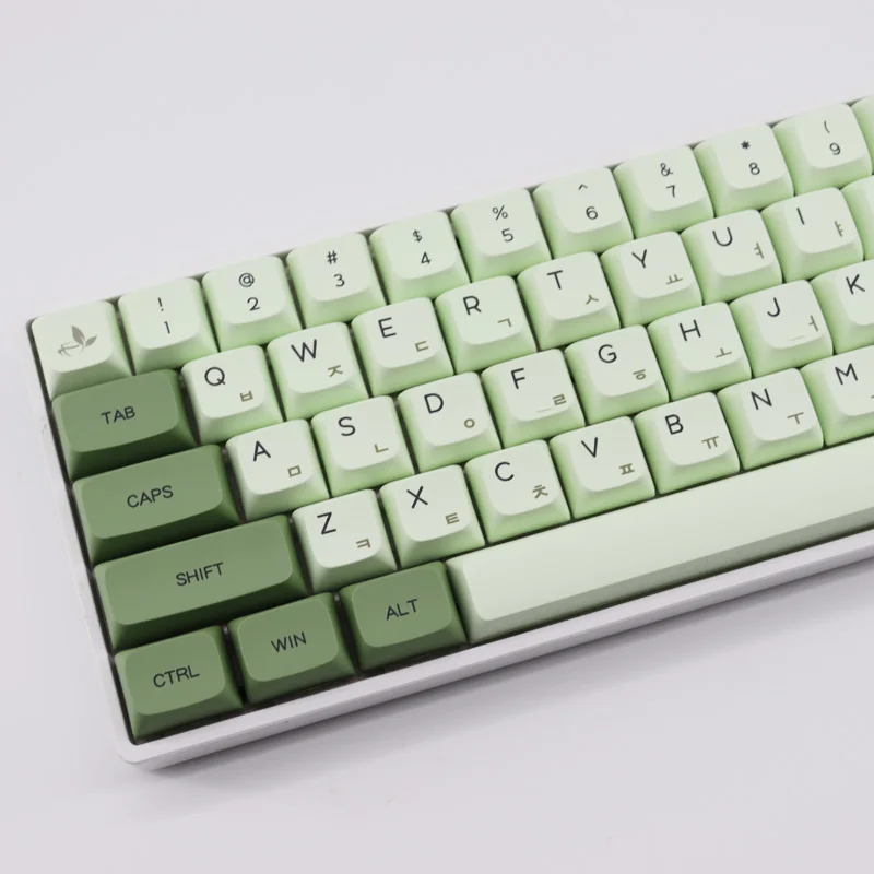 Capuchons de clavier mécanique à sublimation matcha, similaire au profil XDA, anglais, japonais, 124 touches, PBT