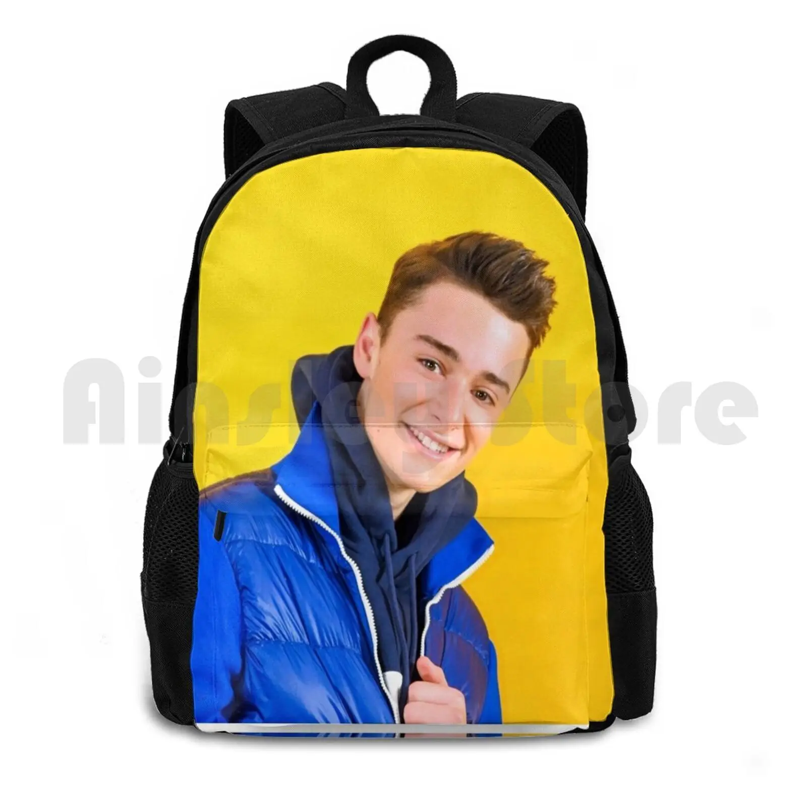 Noah Schnapp Blue Jacket Outdoor Hiking Backpack Riding Climbing Sports Bag Noah Schnapp Noahschnapp Things Millie Willbyers