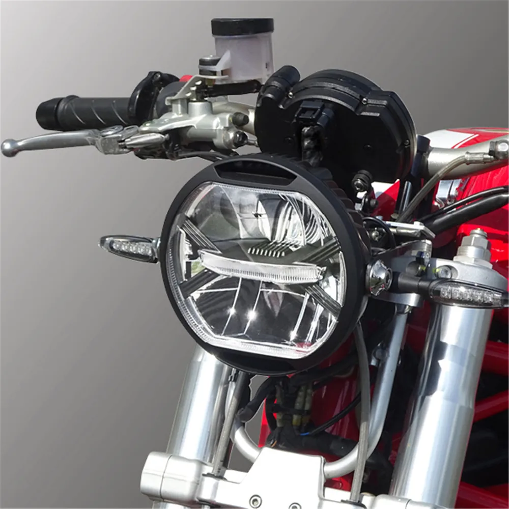 Motorcycle Headlight Assembly LED Light Moto for AprIlia CR150 Leoncino 500 Monster 696 Custom Front Headlamp E8 Certification