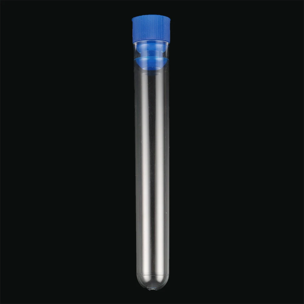 Plastic Transparent Test Tube 15x100 mm Hard Benzene Test Tube 10ml Radioimmunoassay Tube With Cap Laboratory  Supplies 10 Pcs