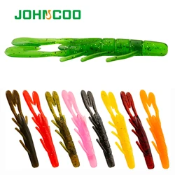 JOHNCOO Craw fish Baits Fishing Lure 90mm 5.5g 8pcs Craws Shrimp 2 Huge Pinchers Soft Lure Bass Lures
