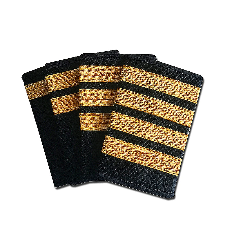 Captain's Uniform Epaulettes Aviation Academy General Security Uniform Epaulettes High Qualit Pilot Security 1/2/3/4 Bars Badges