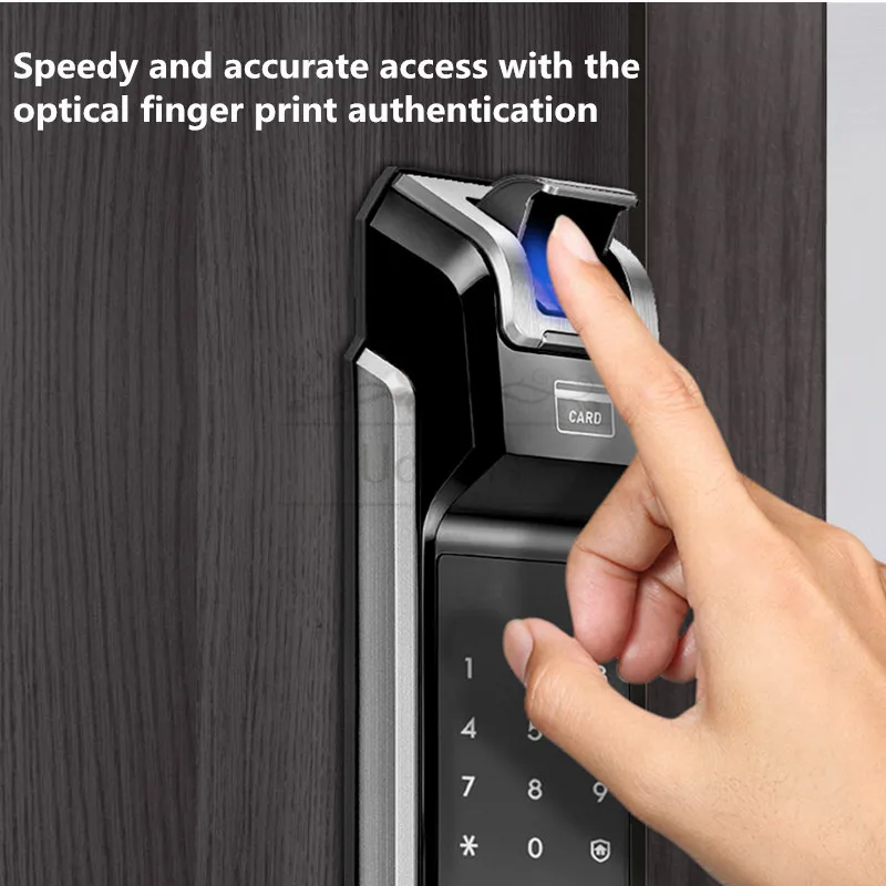 Samsung SHS-P718 Push Pull Handle With Fingerprint Digital Smart Home Lock and Rfid Card Verification