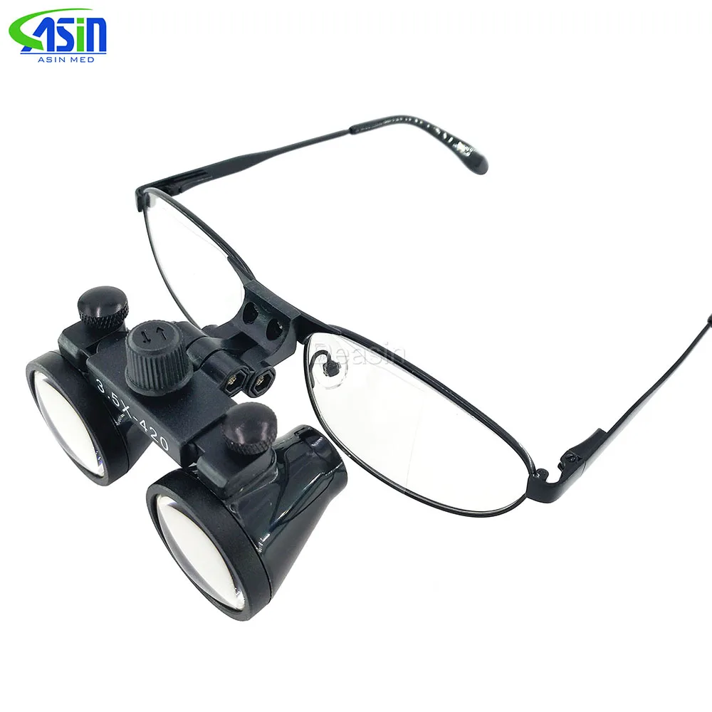 3.5X magnification 420mm working distance black loupes amplification for dental cure loupe medical surgical therapy magnifier