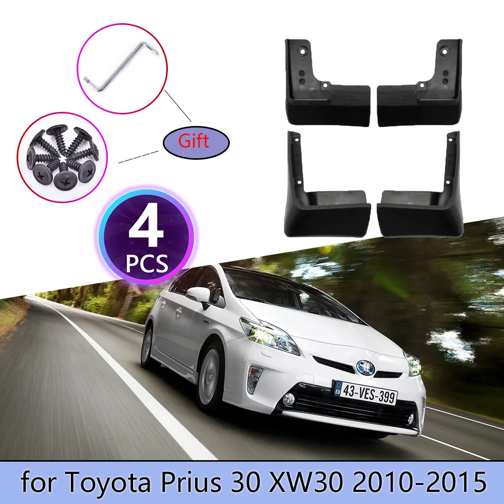 Car Mudguards For Toyota Prius 30 XW30 ZVW30 2010 2011 2012 2013 2014 2015 Cladding Splash Mud Flaps guards Mudflap Accessories