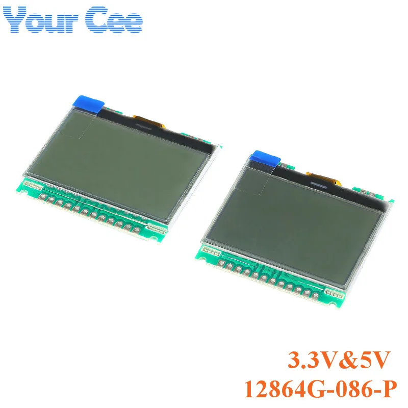 Moduł wyświetlacza LCD 12864G-086-P Płyta ekranu COG Biały SPI 128X64 3,3 V/5 V