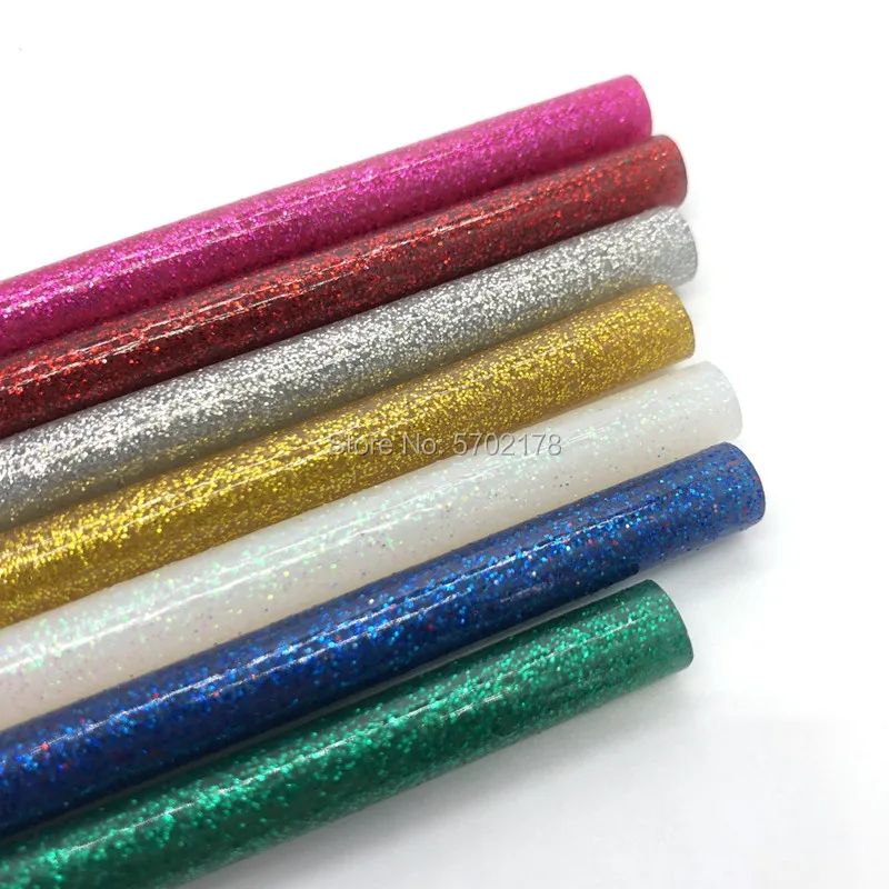 10Pcs/set Colored Hot Melt Glue Sticks 7mm Adhesive Assorted Glitter Glue Sticks Professional For Craft