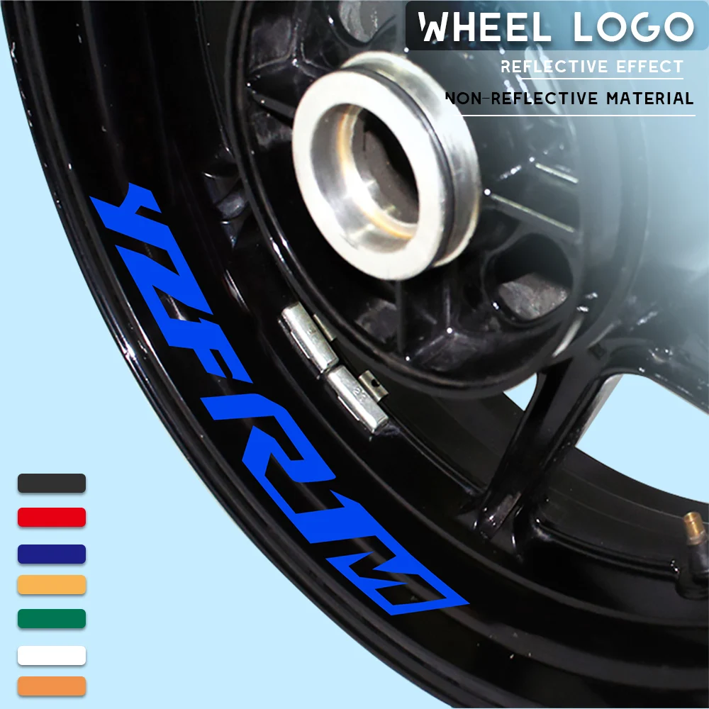 New motorcycle wheel sticker waterproof reflective wheel decals rim decoration logo  for YAMAHA YZF R1M