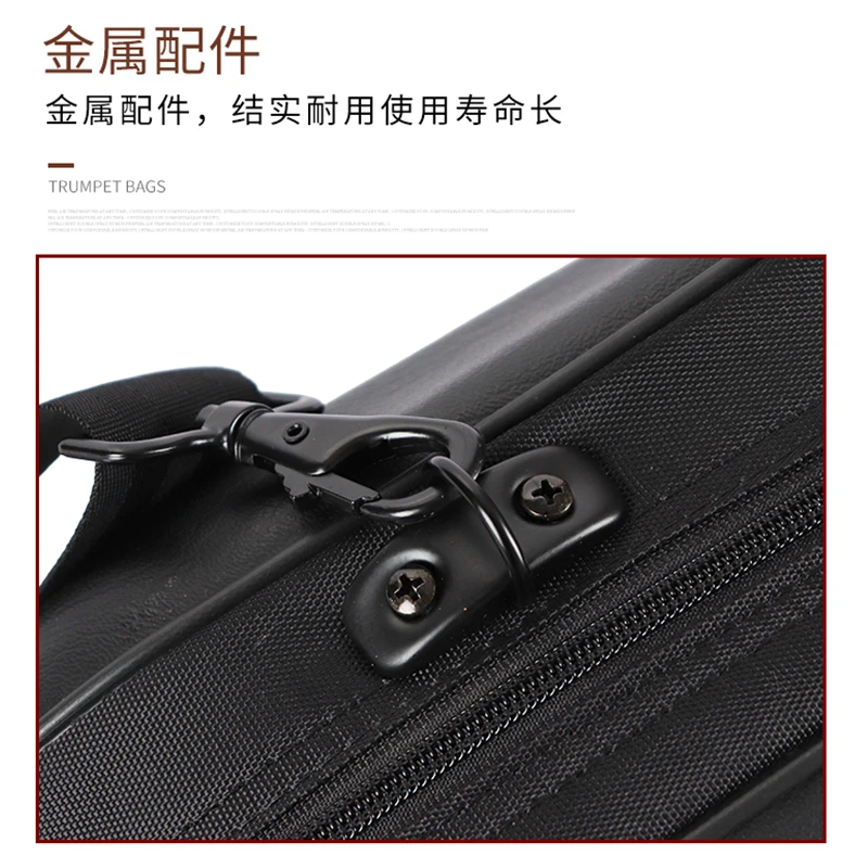 Fashion Trumpet case bag Waterproof shockproof single Leather backpack portable Wind instrument case parts