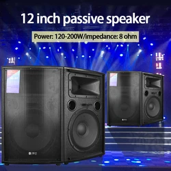 KYYSLB G-12 200W 8 Ohm 12 Inch Stage Audio Professional Floor-standing Speaker High-power Outdoor Bar Subwoofer Passive Speaker