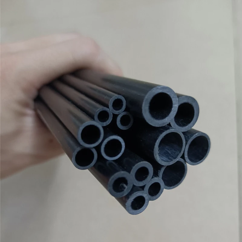 2Pcs/Lot Black Glass Fiber Tube OD 3mm 4 5 5.8 6 6.5 7 8 9.5 10 12 12.5 12.7 14 16 20 25mm Hollow Fiberglass Rod Length 500mm