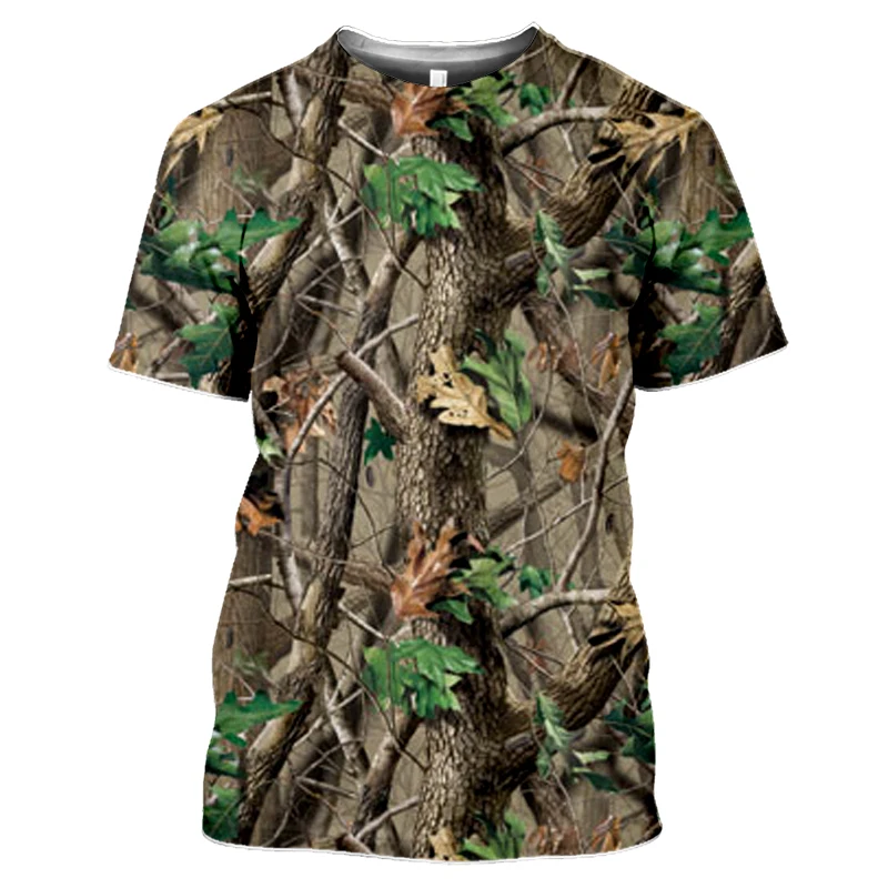 Outdoor Hunting Camouflage T-shirt Men 3d Print Summer Cool Tops Sport Camo Fashion Gym Tees Shirts Mens Clothes
