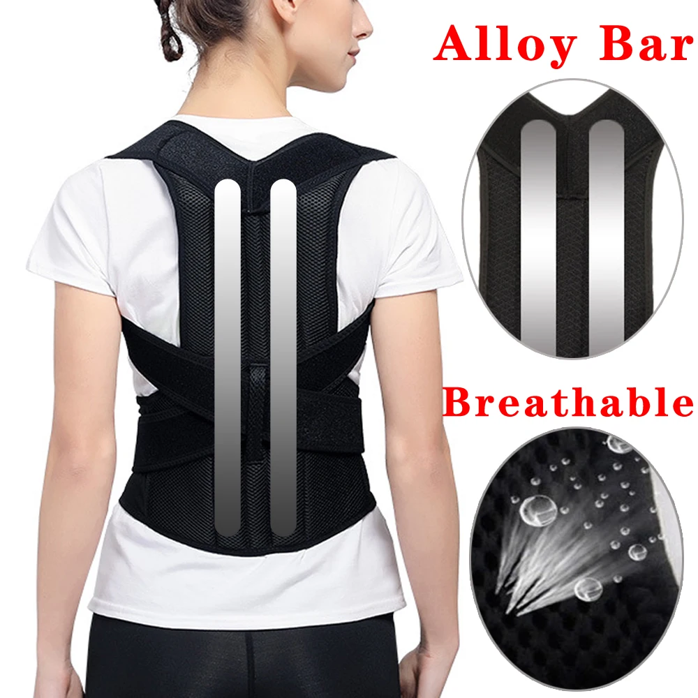 Back Brace Posture Corrector Adjustable Back Shoulder Waist Support Belt Corset Improve Posture Prevent Slouching Pain Relief