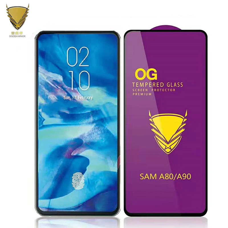 

OG Golden Armor Tempered Glass For Samsung Galaxy A11 A21 A31 A41 A51 A71 A81 A91 M51 Big Curved Full Glue Screen Protector