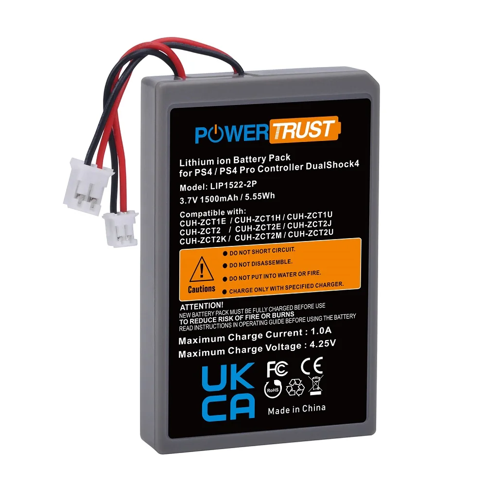 Para sony ps4/ps4 pro magro lip1522 & kcr1410 dualshock 4 v1 v2 controlador sem fio playstation gamepad 2000mah substituir a bateria