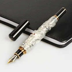 Di alta Qualità di Lusso JinHao Drago Penna Stilografica D'epoca Penne A Inchiostro per la Scrittura di Forniture Per Ufficio di Cancelleria Regalo caneta tinteiro