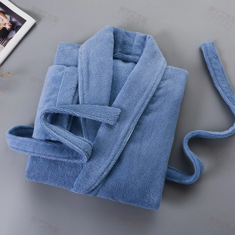 Soft 100% Cotton Terry Bath Robe for Men And Women Casual Home Nightrobe Sleepwear Male Hotel Robe Male Female