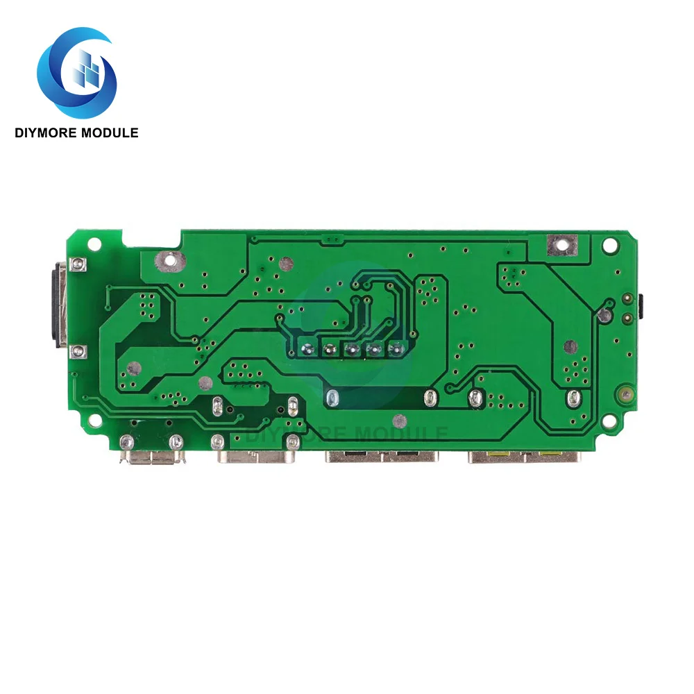 Dual USB 5V 2.4A Charge Board Micro USB Type-C 18650 Power Bank Box Charging Module with LED Screen Display