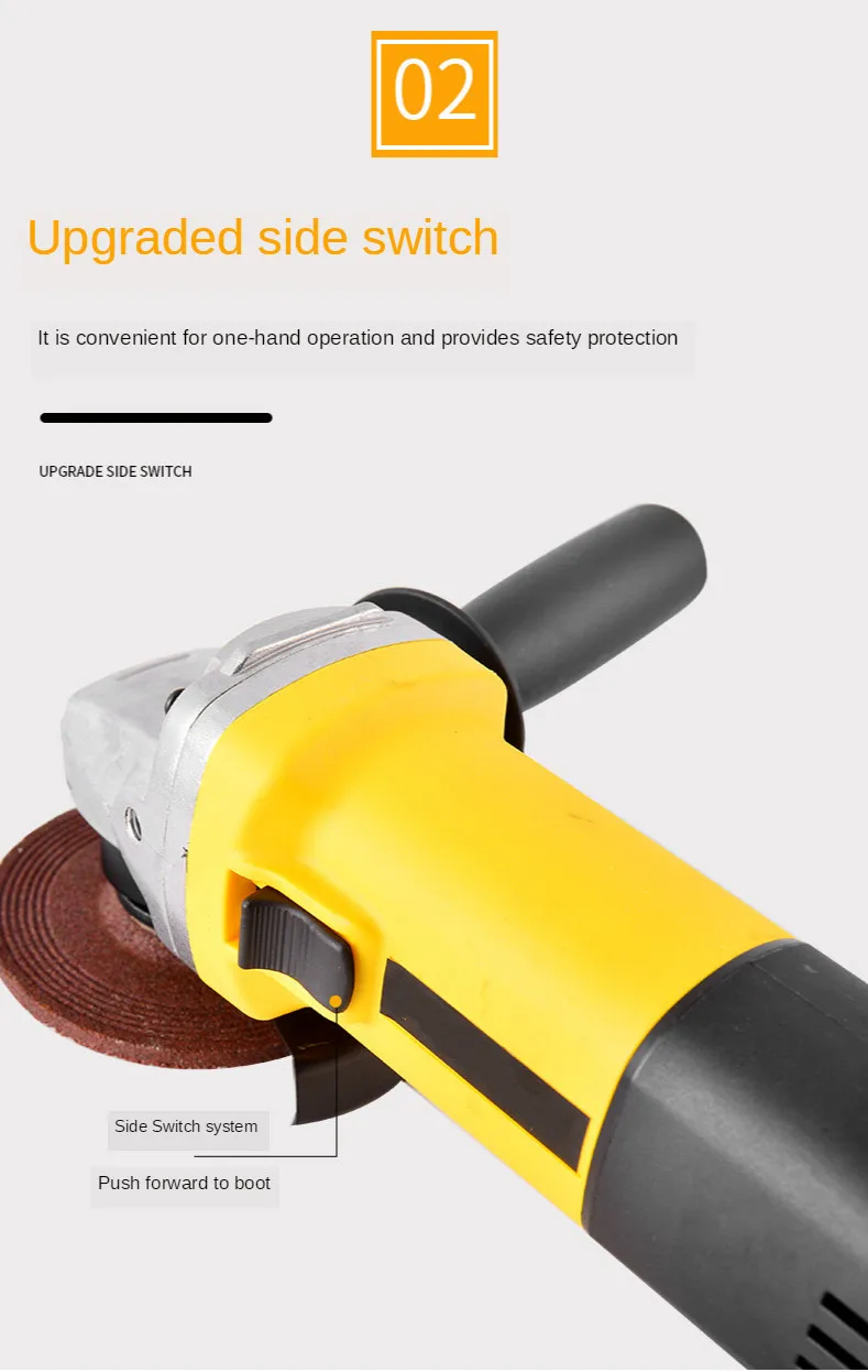 Multi-Functional 125mm Angle Grinder Polished Household Cutting Machine Polishing Machine Electric Tool Hand Wheel Abrasive