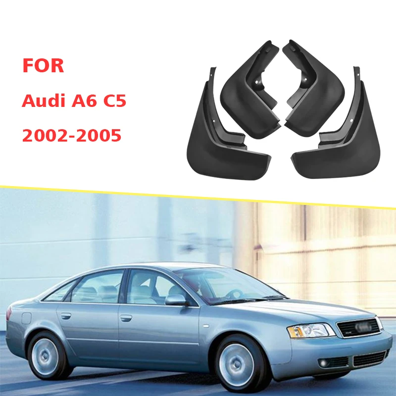 2002-2005 Mudflaps FOR Audi A6 C5 Mudguards Fender Mud Flap Guard Splash Mudguard Car Accessories Auto Styline Front Rear 4pcs