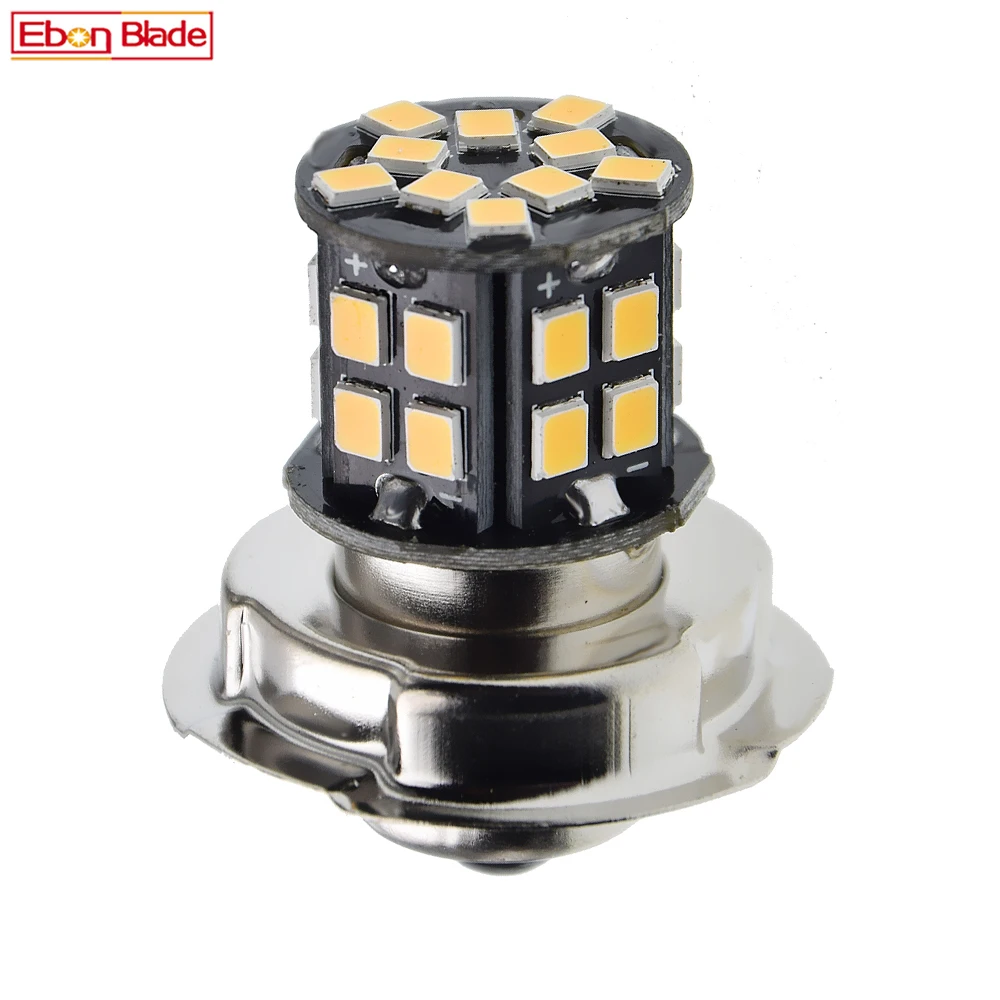 1Pcs P26S S3 Warm White LED Motorcycle Headlight Bulb 6V 12V Motorbike Scooter Moped ATV UTV Moto Front Headlamp Head Light Lamp