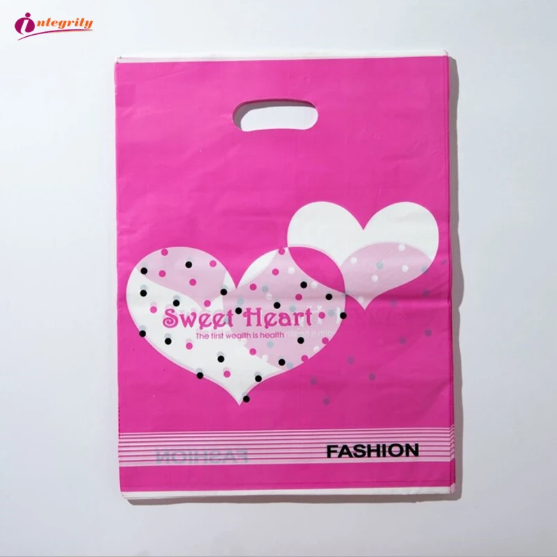 INTEGRITY 20*25cm 50pcs Wedding gifts boutique gifts Jewelry Plastic package storage Bags shopping packaging plastic Handle Bags