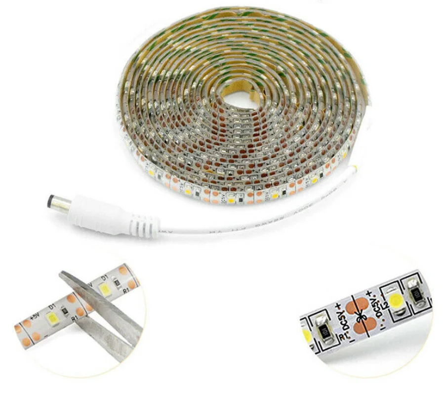 120LEDS PIR Motion Sensor 2835 SMD LED Strip Light For Kitchen LED Under Cabinet Light Bedside Stairs Wardrobe Night Home Use