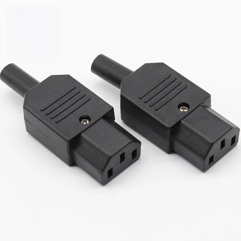 1 pcs Wholesale Price Black IEC 320 C13 Female Plug Rewirable Power Connector 3pin Socket 10A /250V