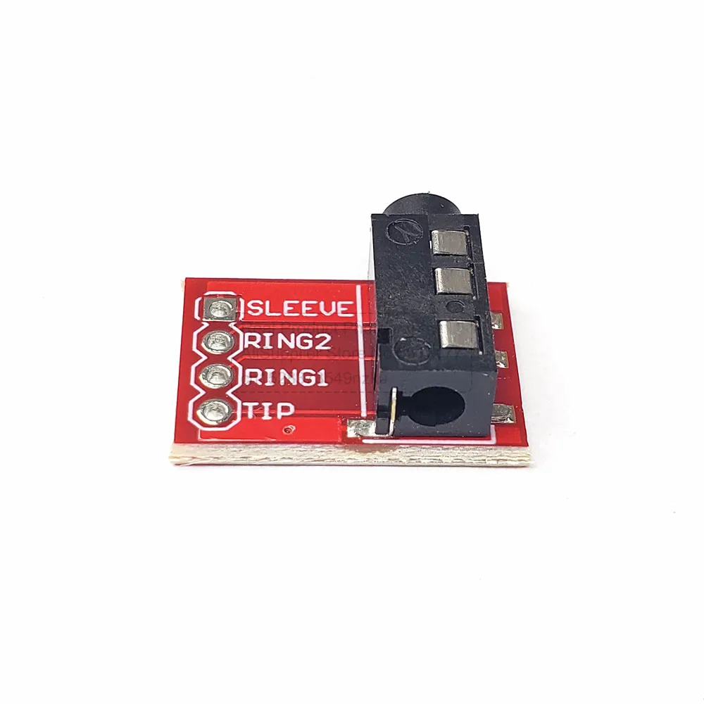 Imagem -04 - Trrs Placa de Áudio 3.5 mm Jack Estéreo Mp3 Fones Ouvido Fone Áudio Breakout Placa Módulo Extensão Interface Microfone 10 Peças Lote