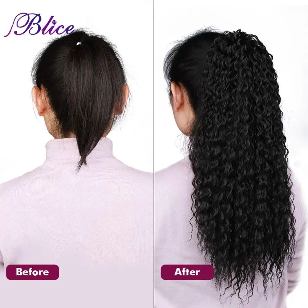 Blice Synthetic Afro Kinky Curly Hairpiece Ponytail 18\