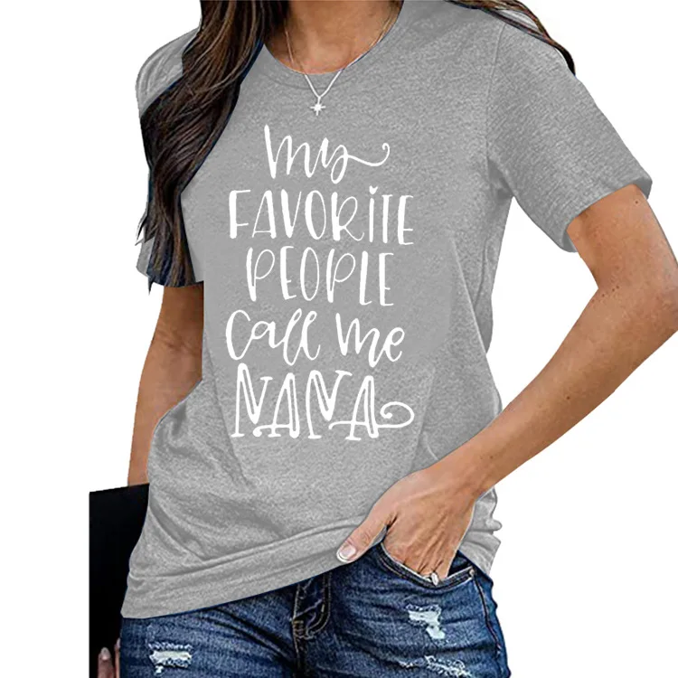 Print MY FAVORITE PEOPLE Woman Tshirt Short Sleeve Tee Female T-shirt Casual Summer  