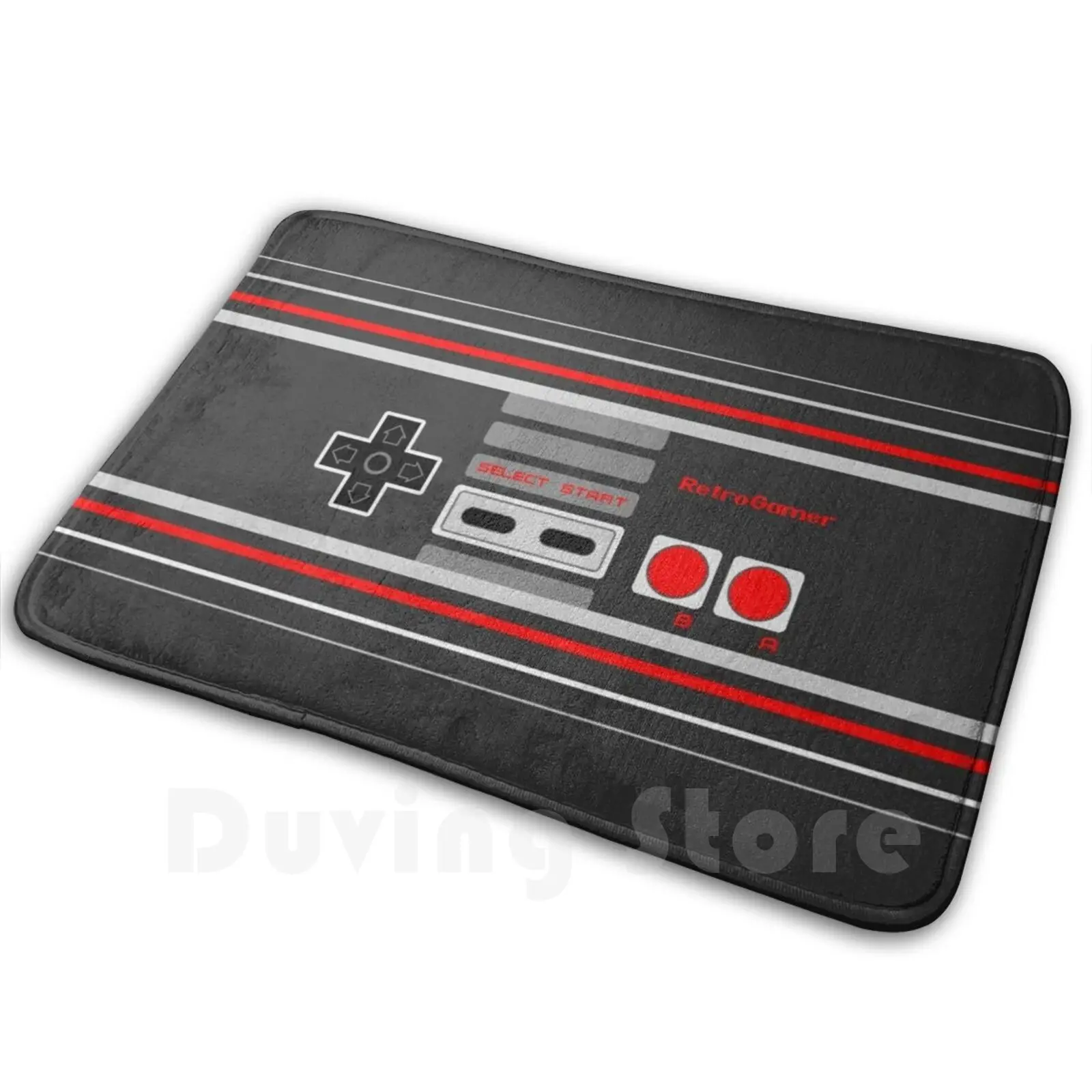 Nes Retro Gamer-Controller Mat Rug Carpet Anti-Slip Floor Mats Bedroom Nes Gamer Gaming Retro Console Famicom