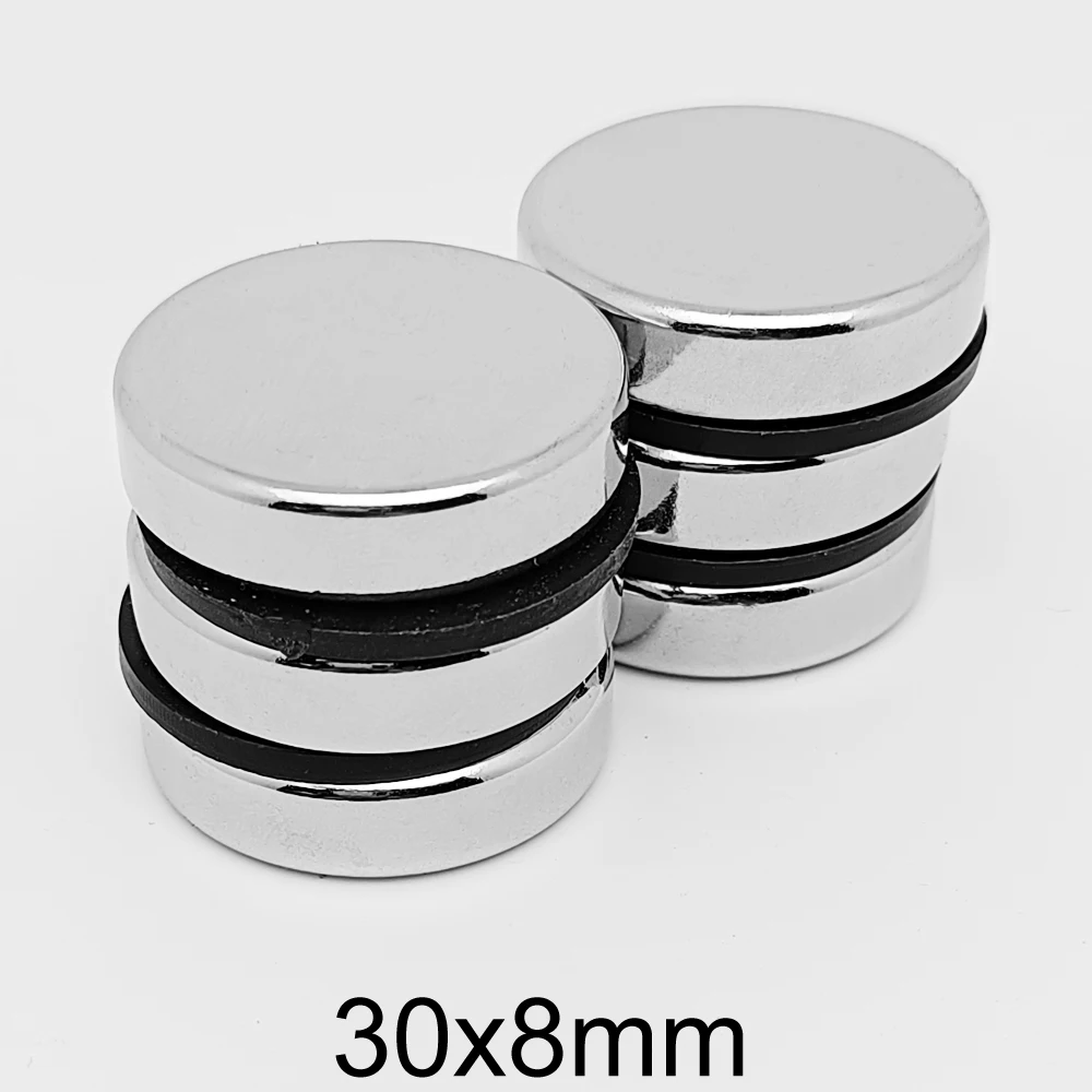 1/2/5/10PCS 30x8 Big Round Magnetic magnets 30mm X 8mm Srtong Dics Neodymium Magnet 30x8mm N35 Permanent Magnet sheet 30*8 MM