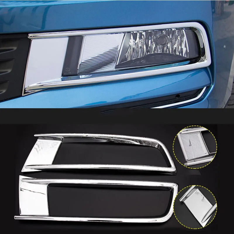 For  Touran 2016 2017 2018 2019 car Accessories ABS Matte Chrome Car front fog lampshade Cover Trim Car styling