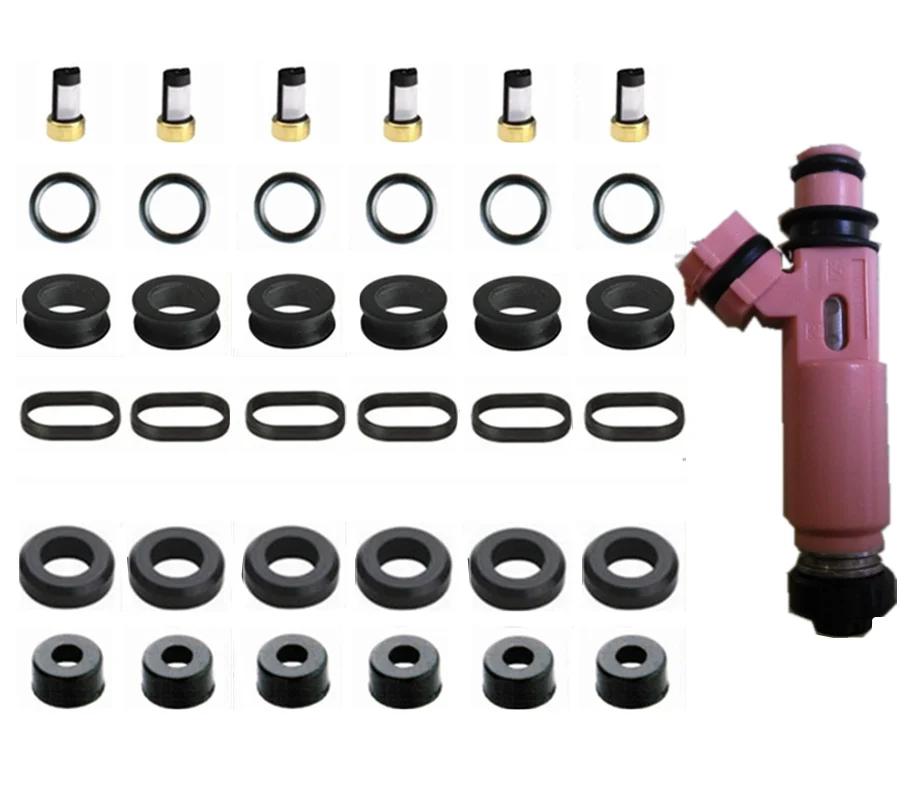 6pieces/set fuel injector repair kit for Lexus RX CLASS-2003  23250-20030 23209-0A020 FJ644 FJ1086 4G1652 4G2226 57849