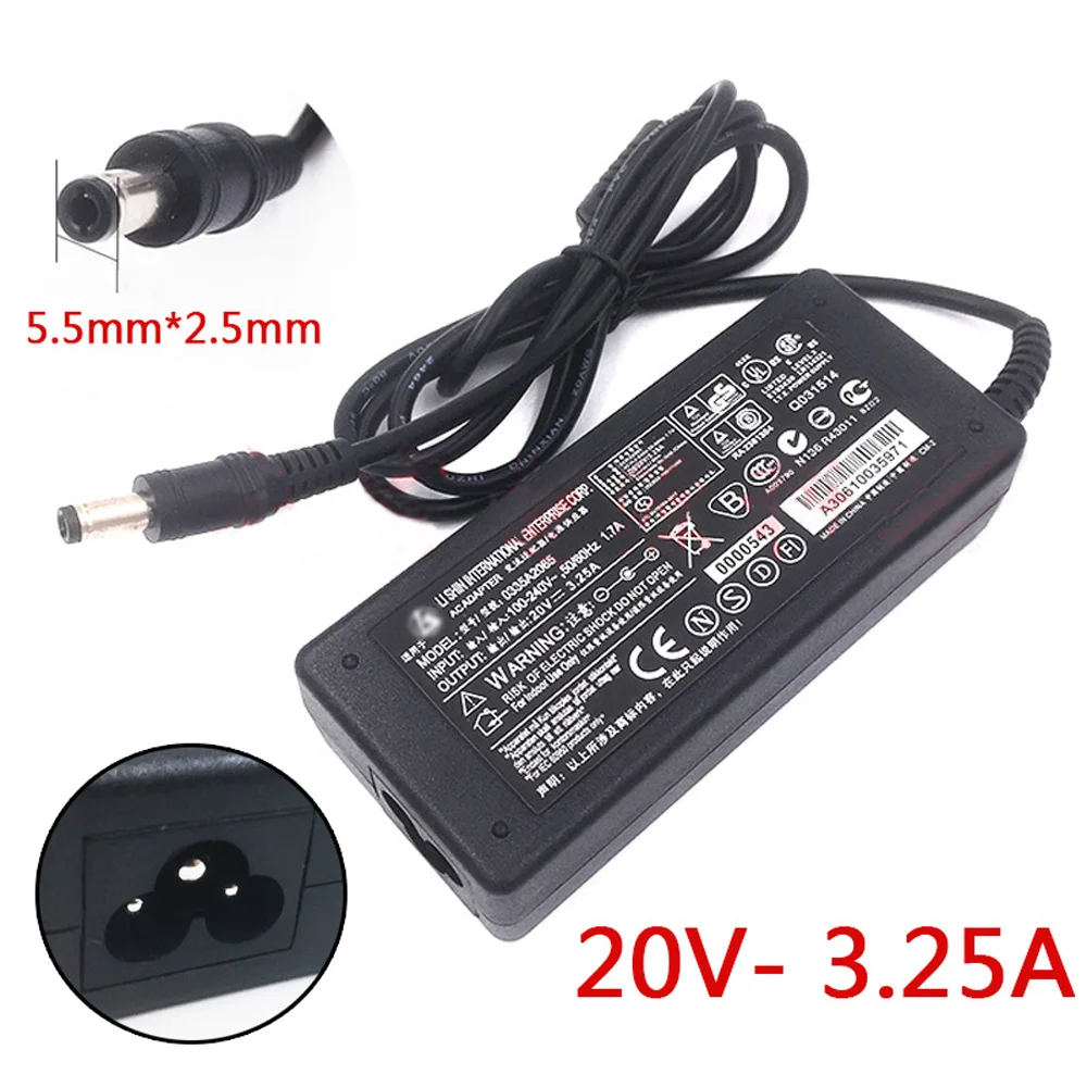 

New 20V 3.25A 65W AC/ DC Adapter Power Supply For Zebra GK888TT GK888T GK888CN LP2844 Barcode Label Printers