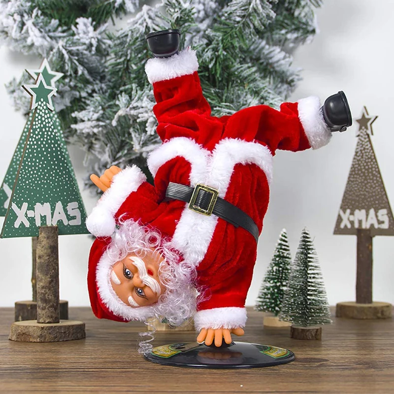 

Electric Handstand Street Dance Santa Claus Toys with Music Dancing Singing Doll Christmas Decor for Kids