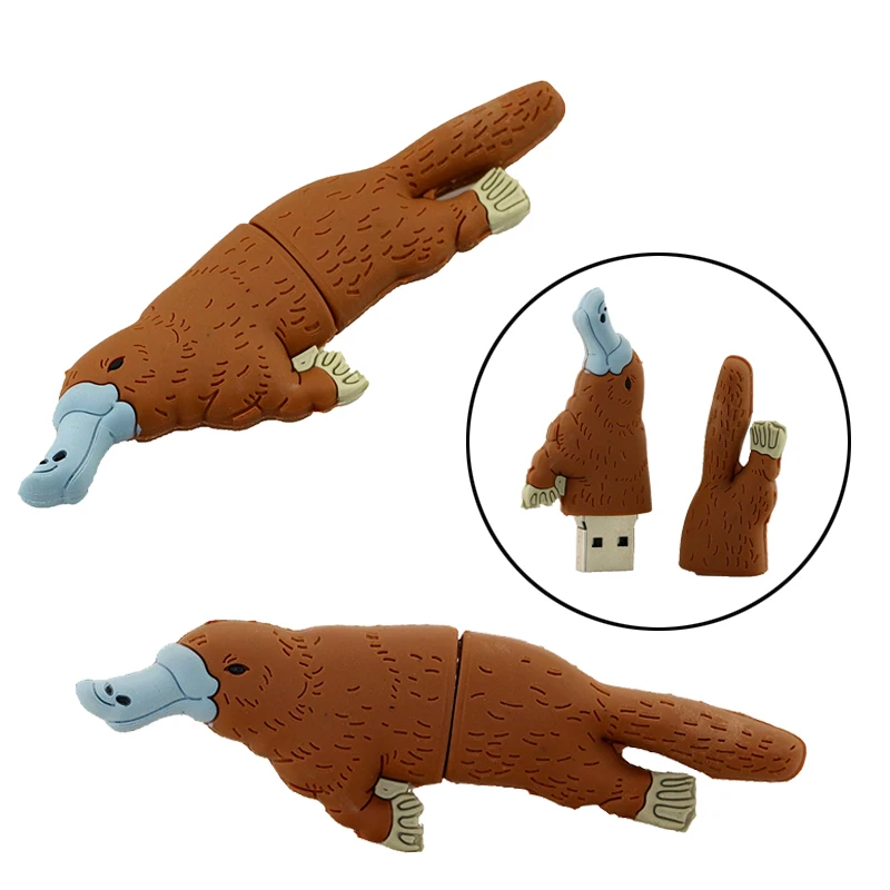 Đèn LED Cổng Usb Hình Động Vật Thú Mỏ Vịt Perry USB Bộ Nhớ Flash Mỏ Vịt Thiết Bị USB Bút 64GB 32GB 16GB 8GB Pendrive