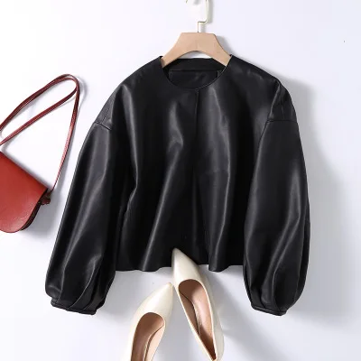 MEWE Women New Fashion Genuine Real Sheep Leather Jacket G35