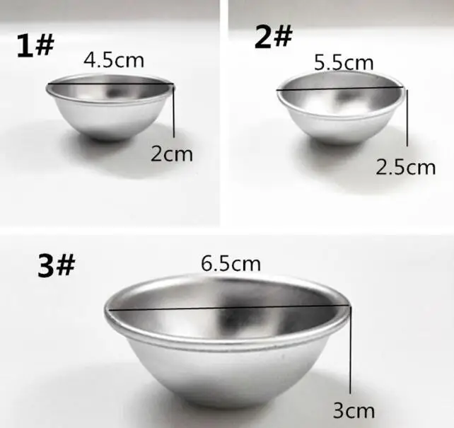 

3 Sizes S M L DIY Fashion 3D Aluminum Alloy Ball Sphere Bath Bomb Mold Cake Pan Tin Baking Pastry Mould