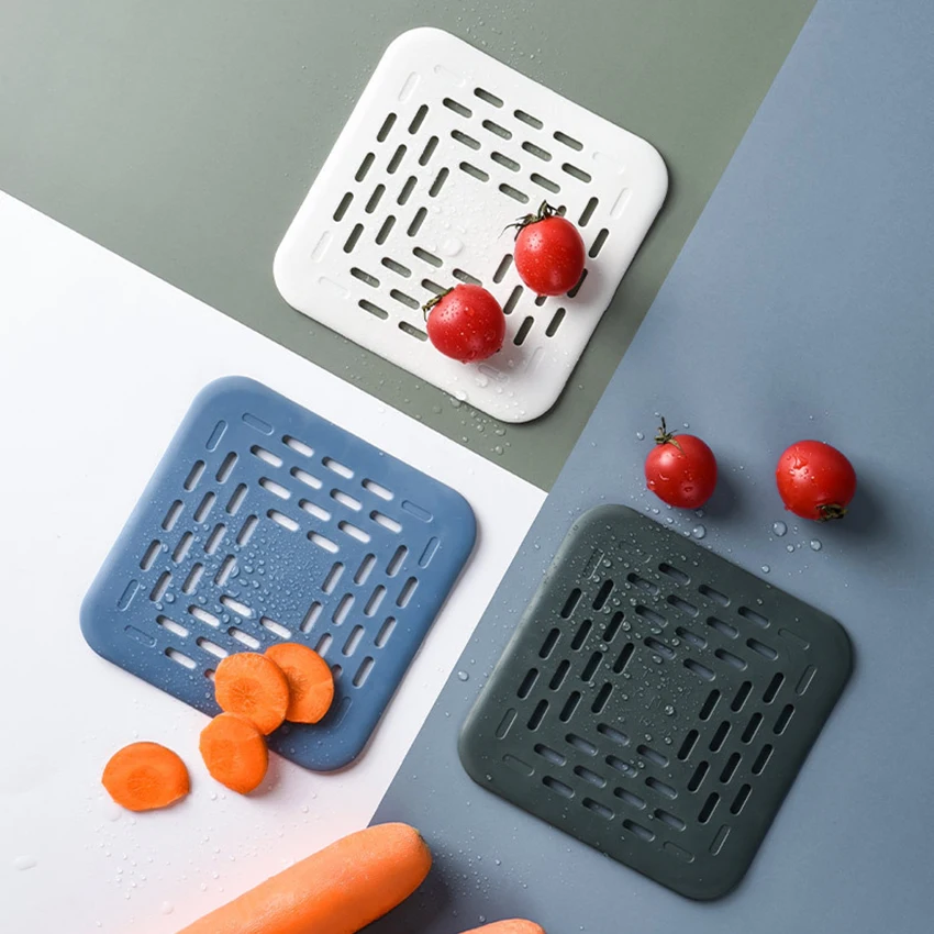 Anti-blocking Bathroom Floor Drain Cover Mat Hair Catcher, Kitchen  Sink Plug Sewer Garbage Filter Sink Strainer  Dredge Device