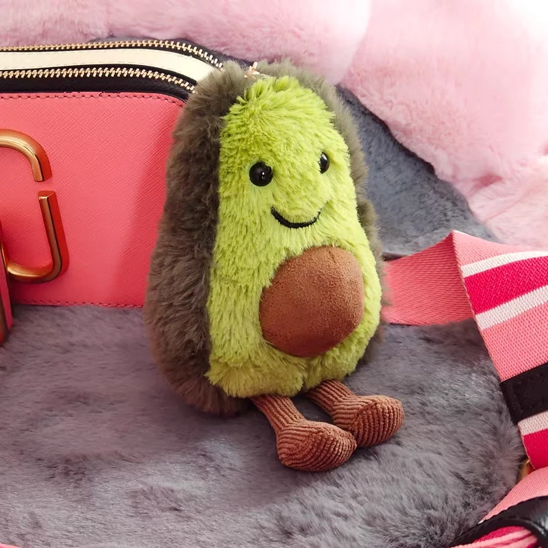 Kawaii Plüsch Avocado Frauen Rucksack Schlüsselanhänger 9 Stile Obst Und Gemüse Anhänger Flully Schlüssel Ring Weiche Spielzeug Für Kinder Puppe