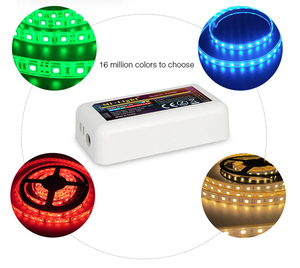 2.4G RF FUT037 LED RGB Controller Dimmer For Single Color CCT RGBW RGB+CCT RGBWW strip light
