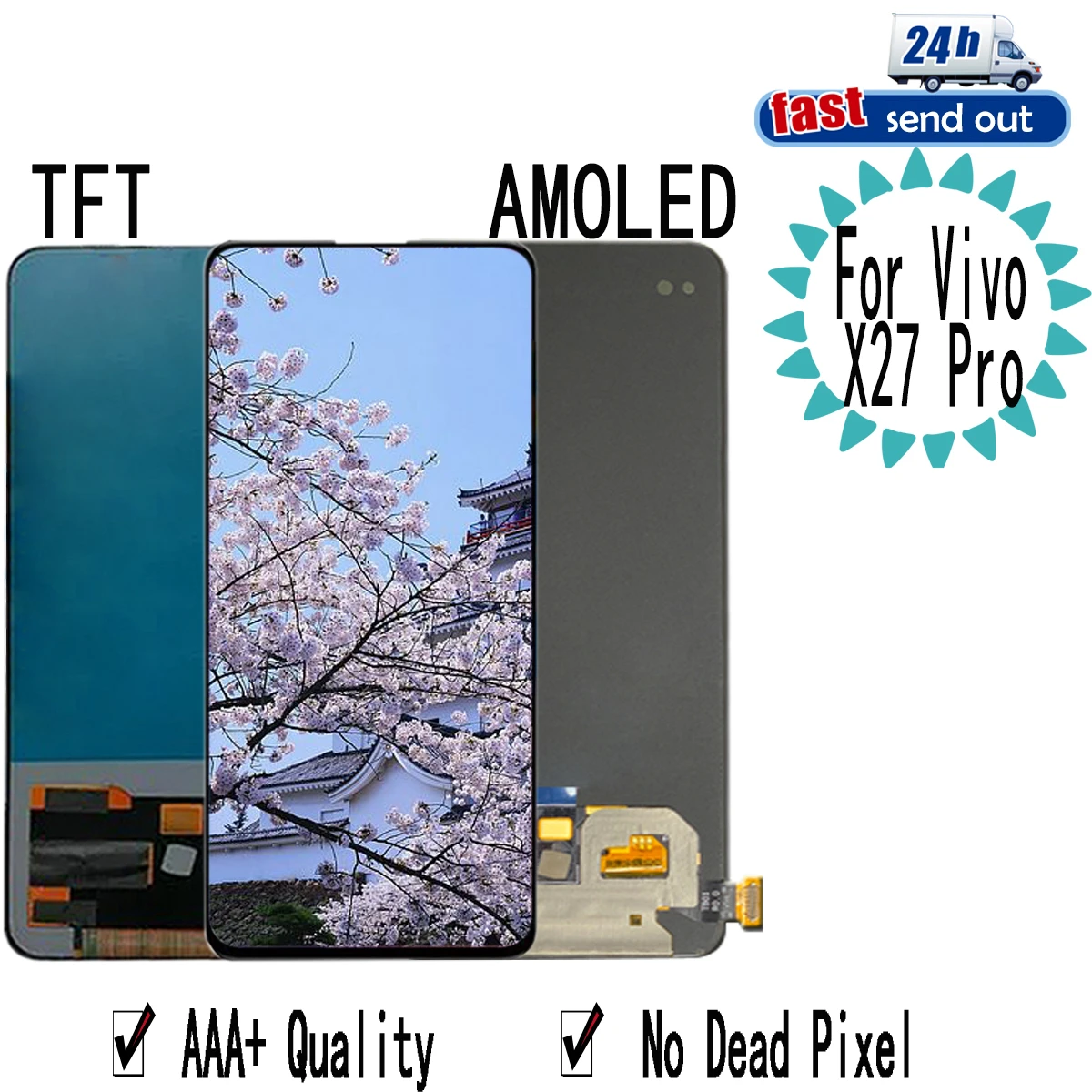 

6.7" X27Pro AMOLED For Vivo X27 Pro LCD Display Touch Screen Digitizer Assembly Replacement V1836A V1836T V1838T