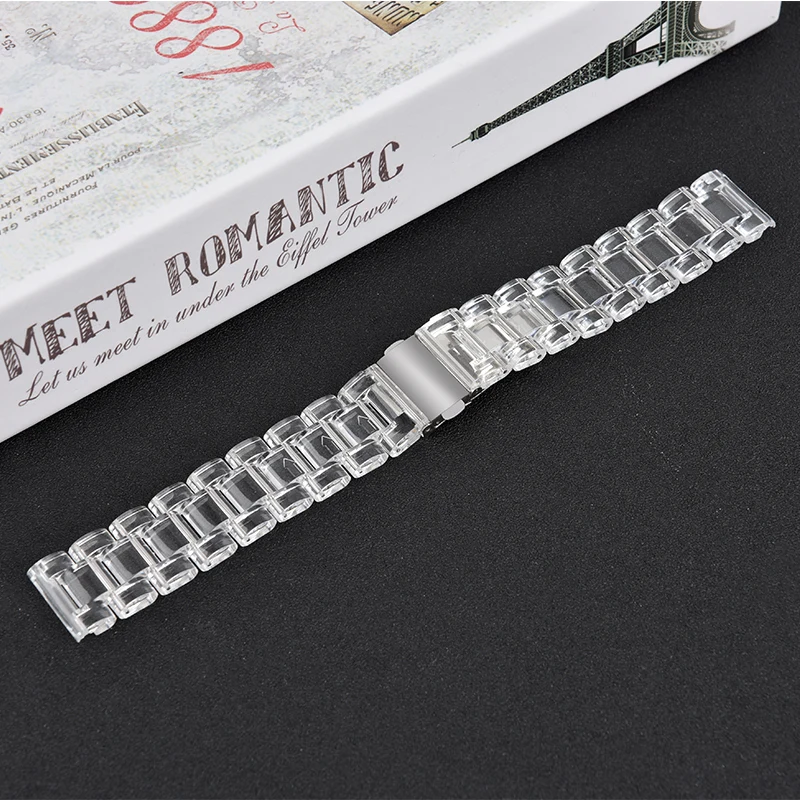 20 22MM Strap For Realme Watch 2 / 2 pro Smart Watchband Clear Wristband For Realme Watch S pro bracelet Transparent glacier