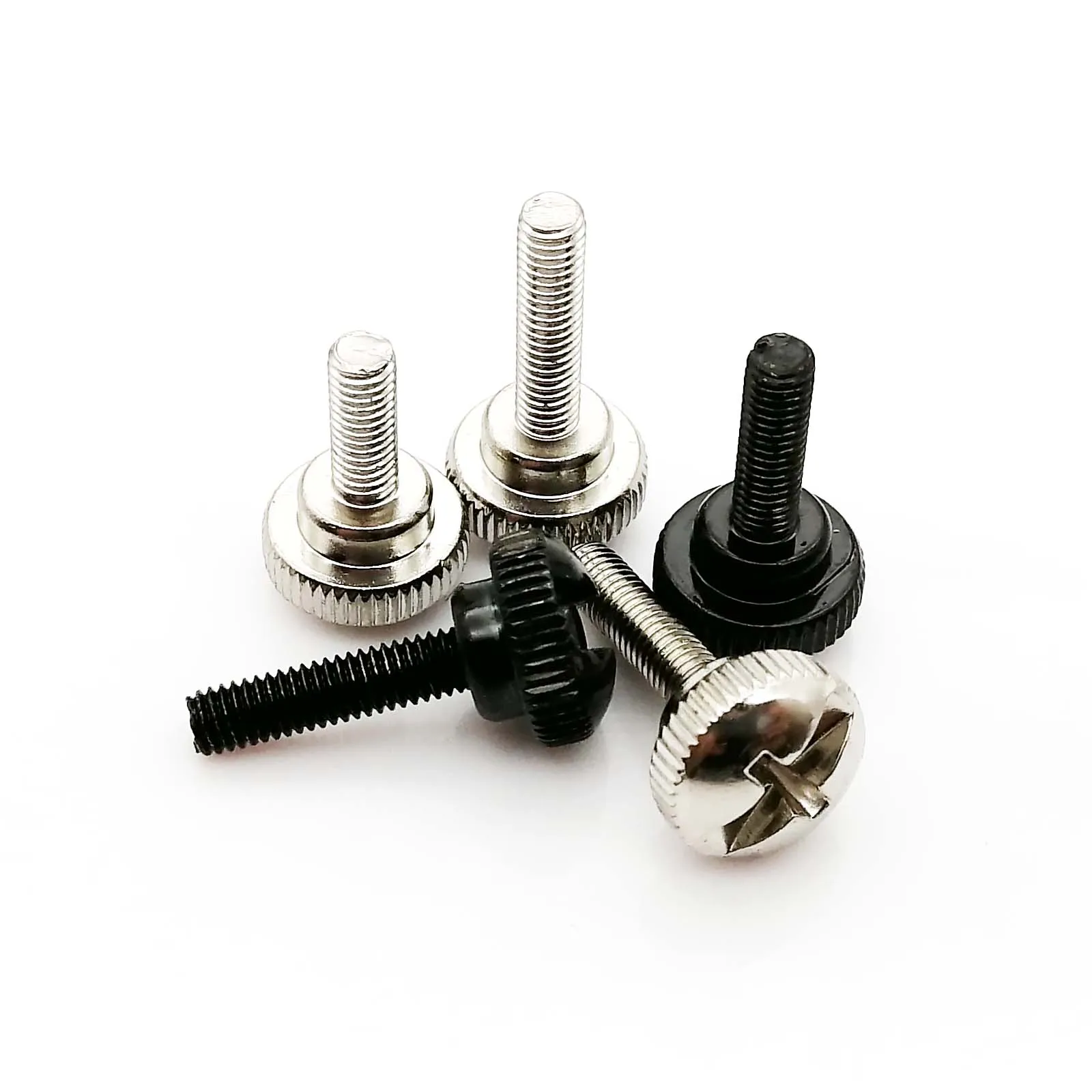 HZYUEGOU 10 Stück M3x4.5/6/8/10/12mm Stahl Schlitz-Phillips-Kopf PC-Computergehäuse-Abdeckung Handfestzugschraube Daumenschraube DIY – Detail 3
