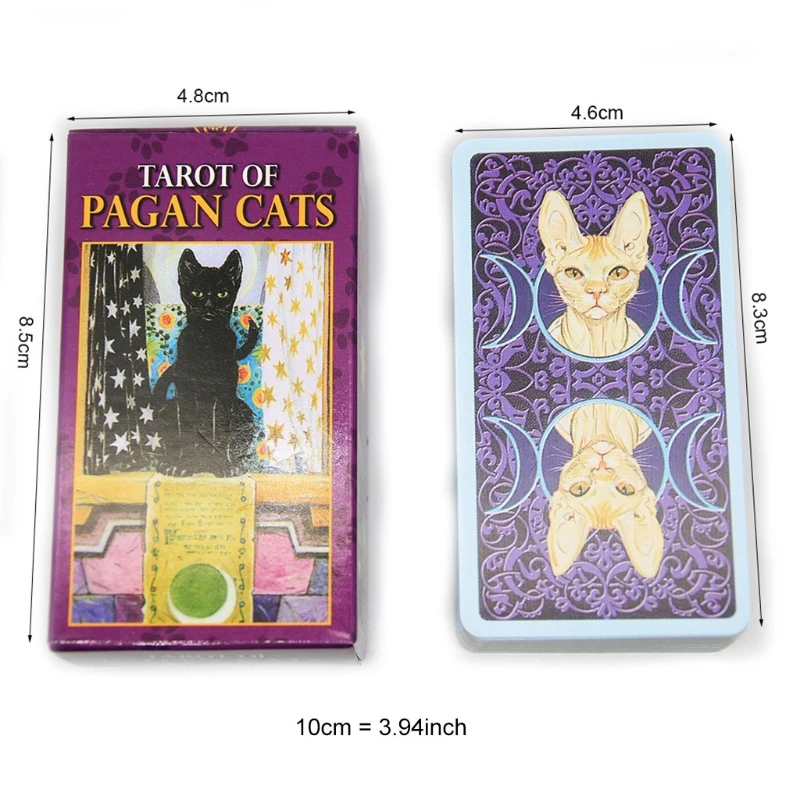 78 Cards Deck Tarot Of Pagan Cats Full English Party Board Game Oracle Cards